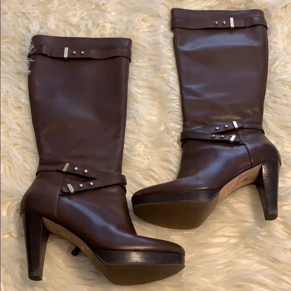 Cole Haan Cara Tall boot, chestnut 7.5